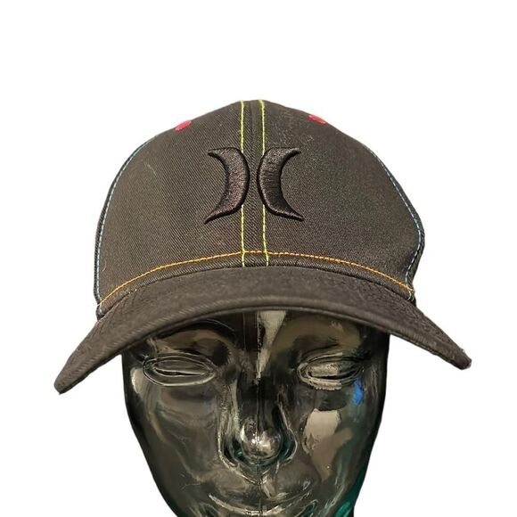 Hurley Hat Womans Size Small Medium New Era Stretch Fit Black Embroidered Logo - Picture 1 of 12